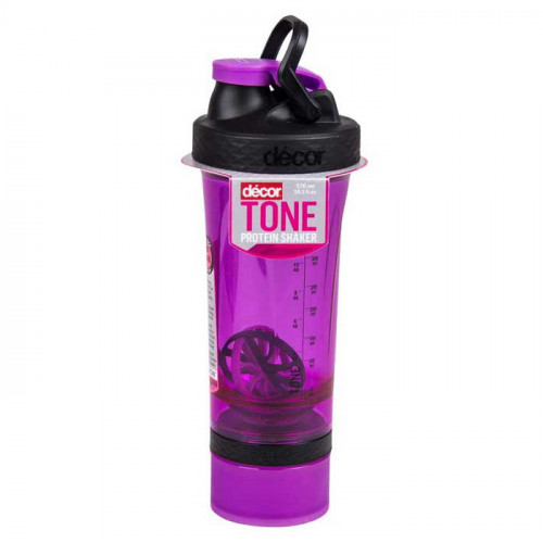 Shaker Décor Fitness Tone Protein 570 ml Morado 
