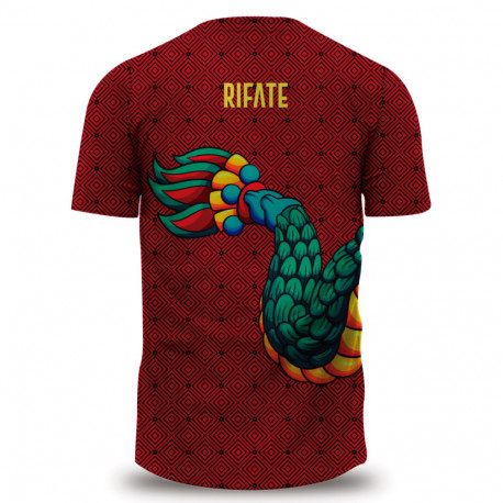 Playera MexaRifa Running Quetzal Rojo Hombre