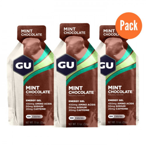 Gel GU Energy Running Chocolate Mint Pack 3   