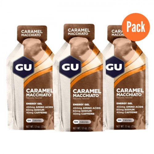 Gel GU Energy Running Caramel Macchiato Pack 3   
