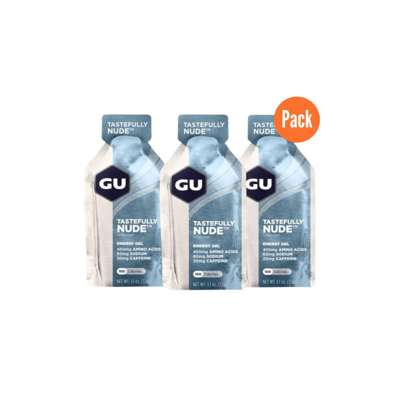 Gel Running GU Energy Tastefully Nude Pack 3 Azul