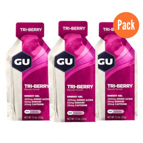 Gel GU Energy Running Tri-berry Pack 3   