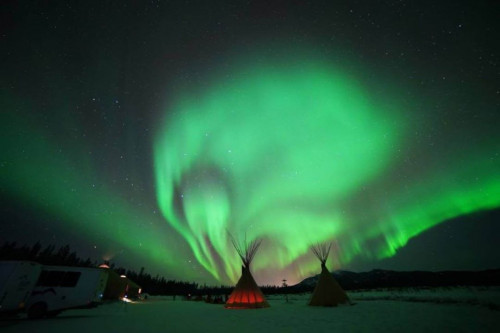 Noches de Auroras boreales en Canada