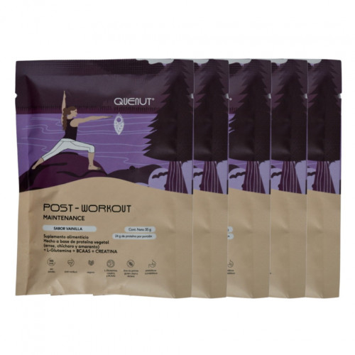 Proteina Quenut Trail Running Post-workout Vainilla Pack 5   