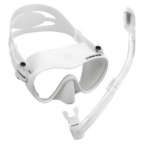 Kit Cressi Snorkeling Frameless & Supernova Dry Blanco 