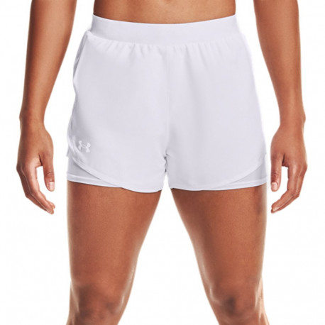 Short Under Armour Running Fly By 2.0 2N1 Blanco Mujer