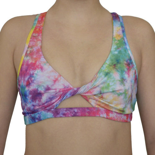Sports Bra Azuid Fitness Twisted Multicolor Mujer
