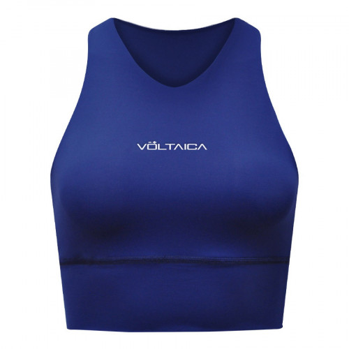 Top Voltaica Fitness Crop Azul Mujer