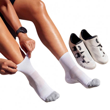Calcetines Feetures Running Elite Light Quarter Blanco 