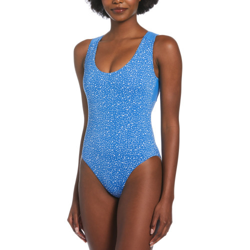 Traje de baño Nike Swim Playa Water Dots Keyhole Azul Mujer