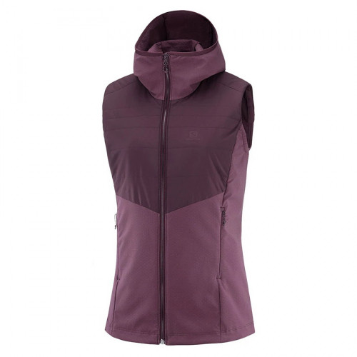 Chaleco Salomon Outdoor Outspeed Insulated Vino Mujer