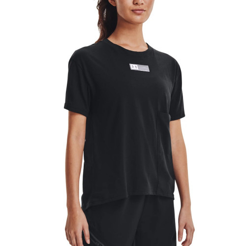 Playera Under Armour Fitness Live Woven Pocket Negro Mujer