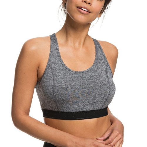 Sports Bra Roxy Fitness Stay Motivated Gris Mujer