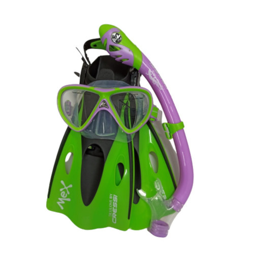Kit Cressi Snorkeling Mex, Pegaso & Iguana Dry Verde Joven