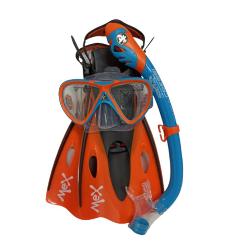 Kit Cressi Snorkeling Mex, Pegaso & Iguana Dry Naranja Joven