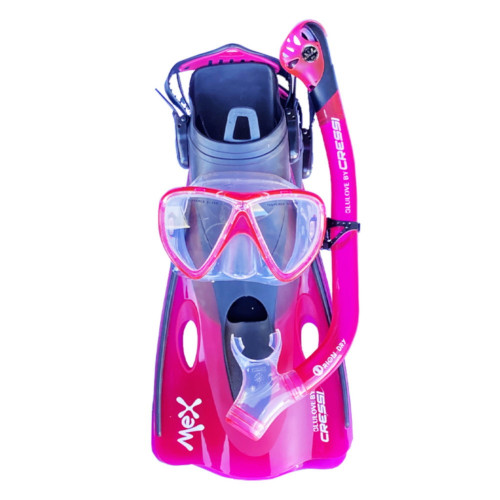 Kit Cressi Snorkeling Mex, Ikarus & Orion Dry Rosa 