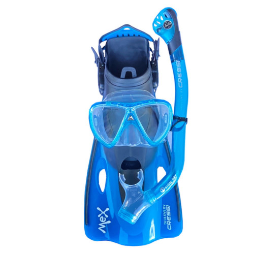 Kit Cressi Snorkeling Mex, Ikarus & Orion Dry Azul 