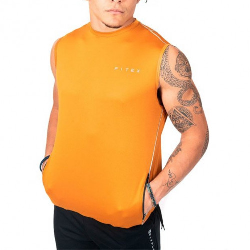 Playera Fitex Fitness  Naranja Hombre
