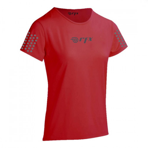 Playera RFX Sport Running Reflejante  Rojo Mujer