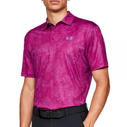 Polo Under Armour Golf Playoff Tweed Rosa Hombre