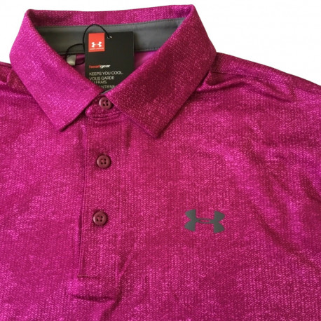 Polo Under Armour Golf Playoff Tweed Rosa Hombre