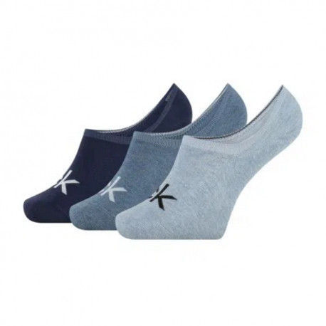 Calcetines Calvin Klein Lifestyle 3 Pack Logo Liner Azul Hombre