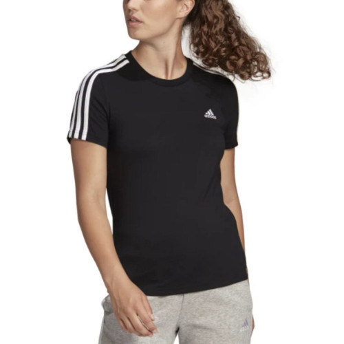 Playera Adidas Fitness Essentials 3 Stripes  Mujer