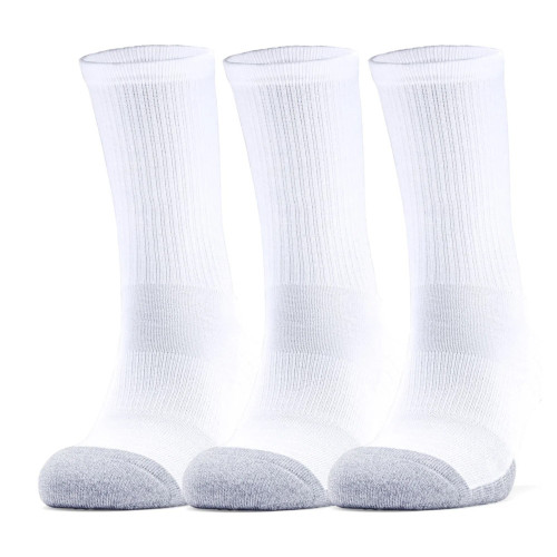 Calcetines Under Armour Fitness Heatgear Crew 3 Pack Blanco 