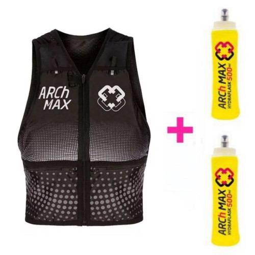 Kit Arch Max Trail Running Hydration Vest 8 L + 2 Soft Flask 500ml Negro Mujer