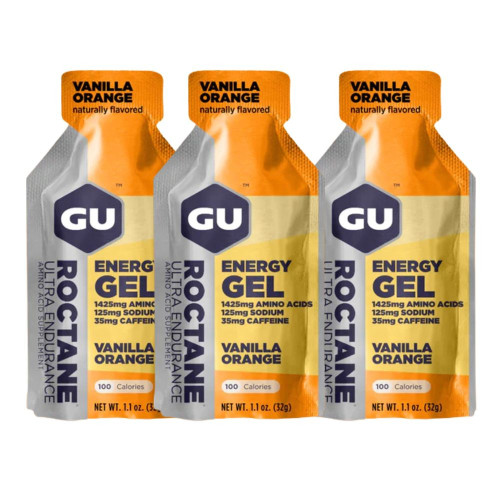 Gel GU Energy Running Roctane Vanilla Orange Pack 3   