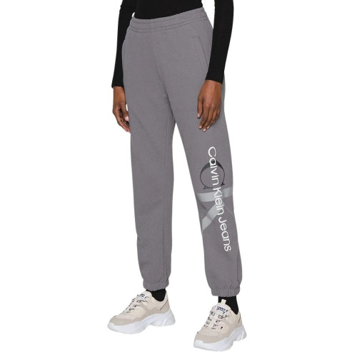 Pants Calvin Klein Sportstyle Jogger Monogram Gris Mujer
