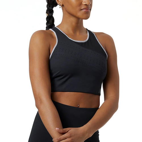 Sports Bra New Balance Fitness Q Speed Negro Mujer