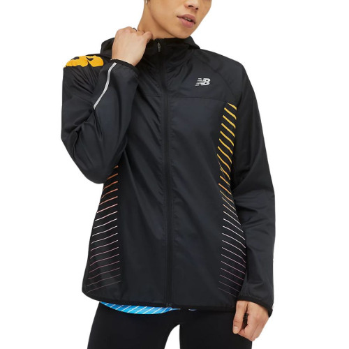 Rompevientos New Balance Running Reflective Accelerate Windcheater Negro Mujer