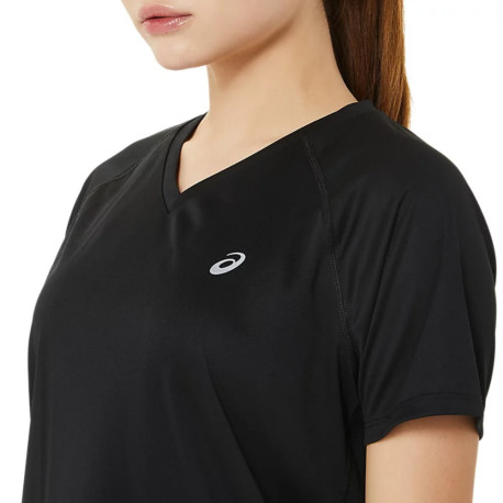 Playera Asics Running Ready-Set Lyte Negro Mujer