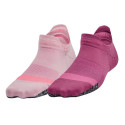 Calcetines Under Armour Fitness Breathe 2 No Show Tab 2 Pack Rosa Mujer